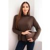 FiatalDivat Viskóz garbós, hosszú ujjú blúz IT110 modell barna színben