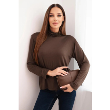 FiatalDivat Viskóz garbós, hosszú ujjú blúz IT110 modell barna színben blúz
