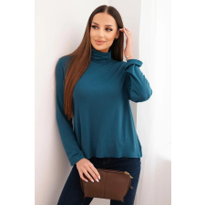 FiatalDivat Viszkóz garbós, hosszú ujjú blúz IT110 modell sötét türkiz színben blúz