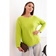 FiatalDivat Viszkóz pulóver csónaknyakú kivágással IT89 modell kivi színben női pulóver, kardigán