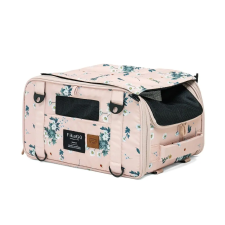  FIKAGO Utazó hordozó kutyáknak és macskáknak Truffle Arctic Flowers szállítóbox, fekhely kutyáknak