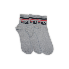 Fila Fila unisex pamut zokni - rövid állású zokni - bordázott szár - 3 pár - szürke - 39-42