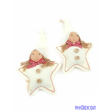  Filc csillag lányok 2db/csomag - Fehér karácsonyi dekoráció