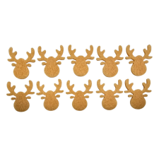  Filc szarvas fej bézs 35x30mm 10 db/cs dekorációs kellék