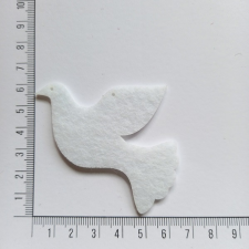 Filcfigura - Fehér galamb 7cm x 5,5cm filc