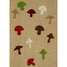  Filcfigura - Mini gomba, vegyes (12db/cs) dekorációs kellék