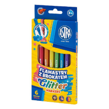 Filctoll ASTRA glitteres 6 színű filctoll, marker