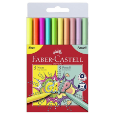  Filctoll FABER-CASTELL Grip 10 db/készlet neon/pasztell toll