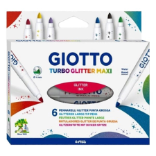  Filctoll GIOTTO Turbo maxi csillámos 6 db/készlet filctoll, marker