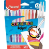  Filctoll készlet, 3,6 mm, törölhető, MAPED "Color'Peps Oops!", 10+2 különböző szín