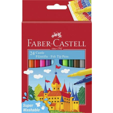Filctoll készlet, FABER-CASTELL, 24 különböző szín "Castle" filctoll, marker