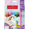  Filctoll készlet, FABER-CASTELL "Unikornis" 10 különböző szín + 3 csillámos