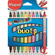 FILCTOLL készlet, MAPED "DuoTip", 10 különböző szín (IMA849010) filctoll, marker
