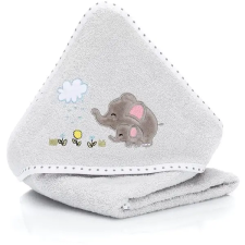 Fillikid kapucnis törölköző Elephant grey 75 × 75 cm babatörülköző, kifogó