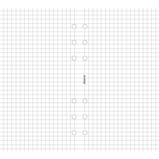 FILOFAX Kalendárium betét, jegyzetlap, personal méret, kockás, FILOFAX, fehér, 20lap/cs gyűrűs kalendárium betétlap