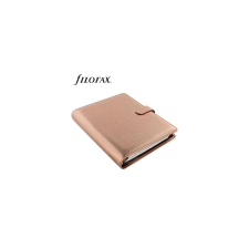 FILOFAX Kalendárium, gyűrűs, betétlapokkal, A5 méret, FILOFAX, "Saffiano Metallic", rózsaarany gyűrűskönyv