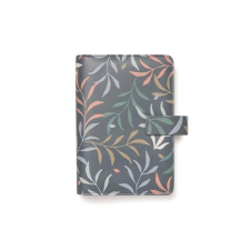 FILOFAX Kalendárium, gyűrűs, betétlapokkal, personal méret, FILOFAX "Botanical", sötétkék gyűrűskönyv