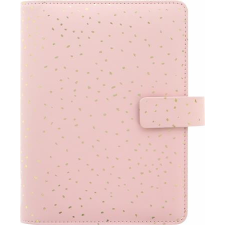 FILOFAX Kalendárium, gyűrűs, betétlapokkal, pocket méret, FILOFAX, "Confetti", rózsakvarc gyűrűskönyv