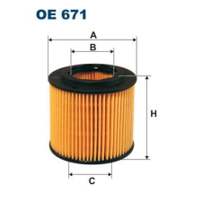 Filtron Olajszűrő FILTRON OE 671 olajszűrő