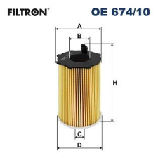 Filtron olajszűrő FILTRON OE 674/10 autóalkatrész