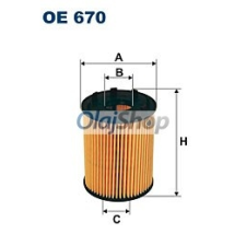 Filtron Olajszűrő (OE 670) olajszűrő