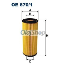 Filtron Olajszűrő (OE 670/1) olajszűrő