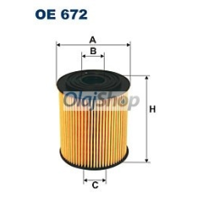 Filtron Olajszűrő (OE 672) olajszűrő