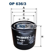 Filtron Olajszűrő (OP 636/3) olajszűrő