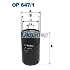 Filtron Olajszűrő (OP 647/1) olajszűrő