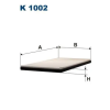 Filtron szűrő, utastér levegő K 1002