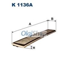 Filtron Utastérszűrő (K 1136A) pollenszűrő