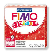 FIMO Gyurma, 42 g, égethető, FIMO "Kids", glitteres piros süthető gyurma
