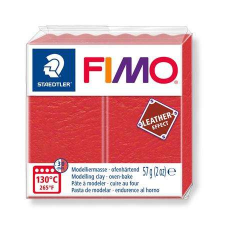 FIMO Gyurma, 57 g, égethető, FIMO "Leather Effect", dinnyepiros kreatív és készségfejlesztő