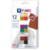 FIMO Gyurma, készlet, 12x25 g, égethető, FIMO Leather Effect , 12 különböző szín (8013 C12-2) - irodaszerbolt