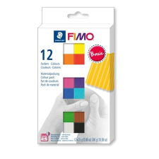FIMO Gyurma, készlet, 12x25 g, égethető,  "Soft Basic", 12 különböző szín gyurma