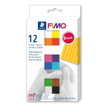 FIMO Gyurma, készlet, 12x25 g, égethető, "Soft Basic", 12 különböző szín gyurma