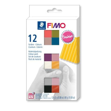 FIMO Gyurma, készlet, 12x25 g, égethető,  "Soft Fashion", 12 különböző szín gyurma