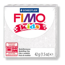 FIMO Kids süthető gyurma, 42 g - glitter fehér (8030-052) modellmassza