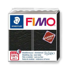 Fimo Leather Effect égethető fekete gyurma (57 g) süthető gyurma