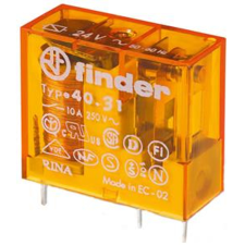Finder 403182304000 Miniatűr printrelé, 1 váltóérintkező,10A villanyszerelés