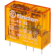 Finder 40.52.8.048.5000 Miniatűr printrelé, 2 váltóérintkező, 8A villanyszerelés