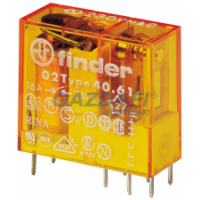 Finder 40.61.8.120.0000 Miniatűr printrelé, 1 váltóérintkező,16A villanyszerelés