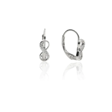 Fine Silver AG121608 -Ezüst hagyományos záras beakasztós női fülbevaló pár fülbevaló