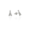 Fine Silver AG123772 - Ezüst beszúrós fülbevaló stekker zárral