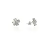 Fine Silver AG124977 - Ezüst beszúrós hattyú fülbevaló
