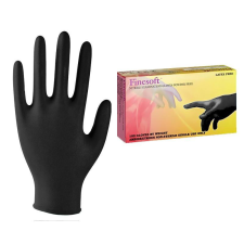 Finesoft Nitril vizsgáló kesztyű, púdermentes, fekete "XL" 100 db/doboz védőkesztyű