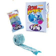 Fini Roller savanyú áfonya ízesítésű gumicukorszalag 25g csokoládé és édesség