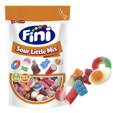  Fini Sour Little Mix savanyú gumicukor visszazárható tasakban 165g csokoládé és édesség