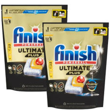 Finish Powerball Ultimate Plus All in 1 Lemon Mosogatógép kapszula 2x72db + Ajándék mintatermék tisztító- és takarítószer, higiénia