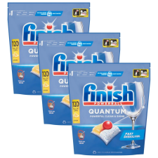 Finish Quantum All in 1 Lemon Mosogatógép kapszula 3x120db tisztító- és takarítószer, higiénia